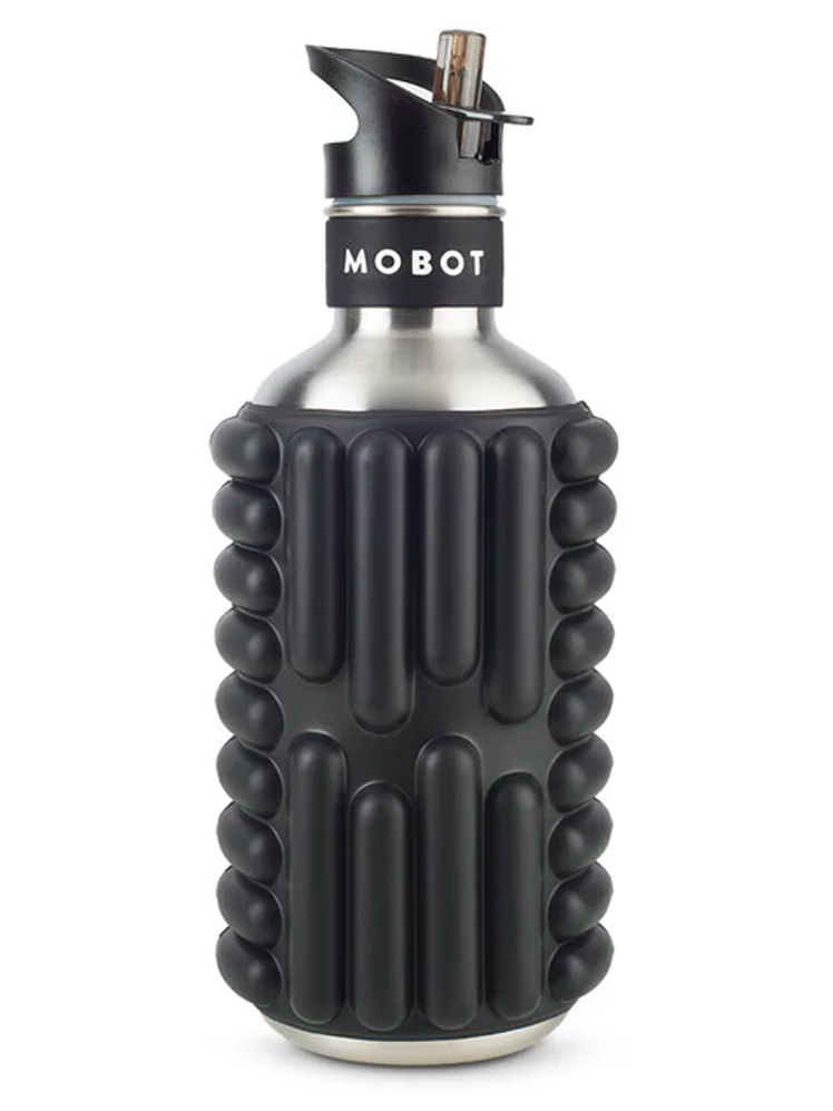 Mobot Grace Foam Roller Water Bottle on a white background